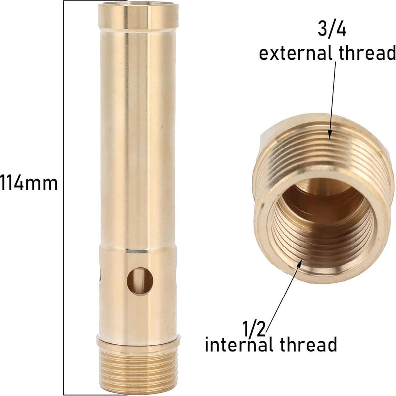 Patravious Brass Bubbling Fountain Nozzle, G1/2 Female Thread G3/4 Male Thread Bubbling Fountain Nozzle, Brass Spray Head Pond Sprinkler for Garden Pond Amusement Parks Fountain - Image 2